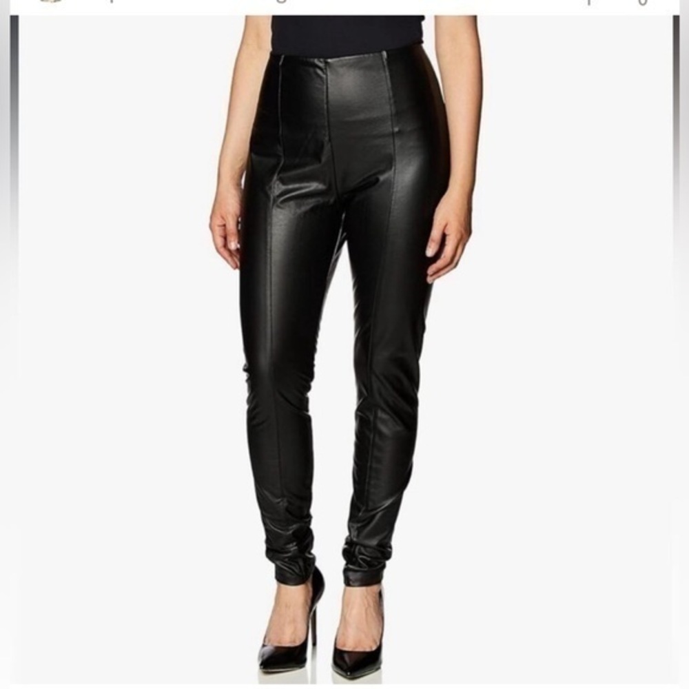 Lysse Faux Leather Hi-Rise Leggings Women Size Small Black